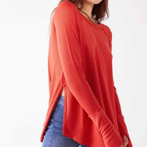 NWT Free People Snowy Ribbed Thermal Top - Picture 1 of 9